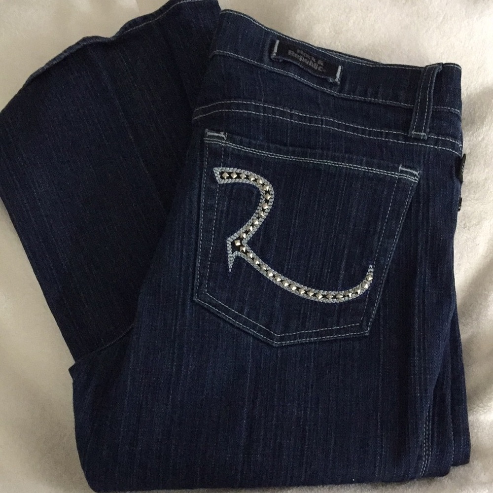 Rock & Republic Jeans Size 31 with Stud R Detail